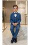 Boy's Tuxedo Suit with Ponterizli Jacket / Jacket, Pants, Vest, Shirt and Bow Tie - 3