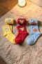 3 Pairs of Colorful Patterned Unisex Socks Cotton Soft Textured College Socks