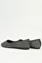 Black Stone Detailed Ballerina Shoes - 6
