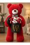 Giant 90cm Red Plush Bear + 15 Colorful Mini Teddy Bears Black Gold Love Box Luxury Concept Gift for Valentine's Day Lover Woman - 2