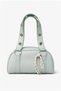 Women's Mint Green Baguette Bag with Zipper Ring Detail, Stylish Daily Shoulder and Hand Bag