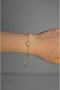 Steel Bracelet with Gold Heart Figure