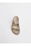 Anatomical, Flexible, Comfortable Women's Slippers with Two Buckles and Silvery Print. - 5