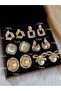 Set of 6 - Faux Pearl Embellished Earrings