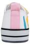 Unisex Kids' Vegan Velcro White Sneakers - Warner Bros Looney Tunes Love Tweety Design - 8