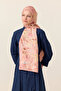 Watercolor Cotton Viscose Shawl - Salmon - 2