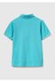 Boy's Light Blue Logo Pique Polo T-Shirt - 2