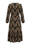Bürümcük Fabric Gathered Belted Dress 0501-04 Black Mink - 6