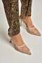 Y752076315 Beige Mesh Bead Embroidered Thin Heeled Women's Shoes