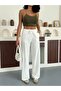 High Waist Loose Fit Linen Blend Pants