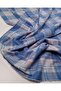 Blue Mint Pomegranate Flower Plaid Knitted Fabric Jacquard Flowy Stretchy Blouse Fabric & Dress Fabric 150X195Cm - 3