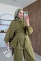Zafira Belt Detailed Suit Khaki - 2