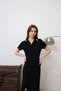 Stylish and Comfortable Women's Modal Midi Dress with Stripe Detail and Slit - 3