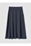 Sparkling Choices by Shining Store Textured Flared Skirt with Waist Drawstring - 2
