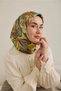 Tivil Pure Silk 11501 - 07 Grass Green Floral Pattern - 3