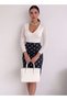 Women's Elastic Waist, Front Slit, Standard Size Sml Compatible, Midi Length Pencil Skirt, Length 70 cm - 2
