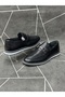 Black Genuine Leather Buckle Loafer Shoes - 4