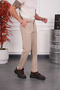 Fabric Trousers with Hidden Elastic Waist Detail - 2
