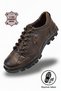 1205 Genuine Leather Rubber Non-Slip Sole Men's Shoes - Warm Lining Laced Orthopedic Men's Shoes