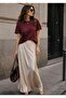 Women's Short Sleeve Flowy Combed Cotton T-Shirt - 3