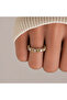 Yzk-4008 Zircon Stone X Detailed Adjustable Gold Ring - 2