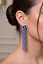 Zircon Waterway Fringed Evening Dress Long Earrings 8 Cm.