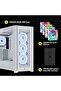 علبة كمبيوتر iCUE 5000X RGB QL Edition متوسطة الحجم ATX - أبيض حقيقي - 7