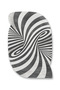 Sdt White Swirl Patterned Modern Woven Base Decorative Carpet Sdt938 - 3