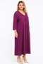 Women's Large Size Purple, Lace Detailed, Cotton Fabric Home Dress 65N39494 - 6