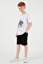 Cotton Regular Fit Crew Neck Shorts Top and Bottom Set Boy's Suit6212015 - 2