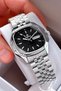 Original Gift Men's Wristwatch with Calendar Silver Color Steel Band Japanese Movement Hme2080C1 - 2