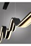 Modern Lighting, Linear Chandelier, Light, Black Color, Length:120 cm, Suitable for living room, dining room, kitchen, Adjustable height - 3