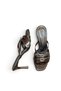 Women's Slippers with Heels, Brown Crocodile Straps and Buckle, New Season Hk612 - 3