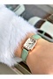 Women's Wristwatch Rose Gold Light Green Leather Strap Casual and Stylish Combination Gift Boxed - 3