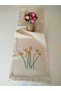 100% Handmade Embroidered Vintage Laced Natural Linen Fabric Nature Themed 30X90 cm Runner - 3