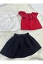 Baby Girl 3-Piece Set Madonna Collar Blouse & Black Skirt Set - 5