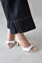 Franco Women's Heeled Leather Sandals White