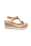 1060 Women's Stoned Comfort Sandals with Filled Heels - 3