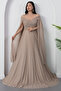 Strapless Neckline Pleated Tulle Dress Dmn0354 - 5
