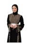 Hijab Dress Palestine Embroidered Modern Black Kaftan Traditional Elegance Gold - 9
