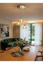 Modern Lighting, Chandelier, Light, Gold Colored Glass copper pendent, Antique Bronze Color, 150x35 cm, Suitable for bedroom and kitchen - 2