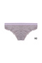 Women's 6-Piece Striped Elastic Lace Panties - 4