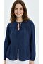 Una Fiaba, Brown Oversize Elastic Sleeve Muslin Women's Shirt