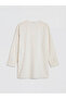 Beige Double-Breasted Collar Linen Blend Women's Kimono - 2