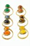خاتم LVSQVR بيضاوي الشكل من الحجر الطبيعي - (222935) نجمة بنية