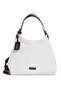Women's White Imperteks Shoulder Bag with Adjustable Strap and Large Compartments - 4