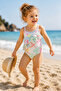 Girls' Patterned Ruffle Swimsuit – Comfortable & Stylish Design for Summer Beach & Pool 3-7 Years - 6