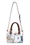 Women's Vegan Leather White Handbag - Paper Flower Design - 2