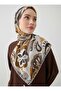 Oil Green Shawl Patterned Soft Scarf - - 2