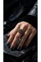 Bronze Vintage Women's Ring Authentic Margazite Stone Model Adjustable - 5